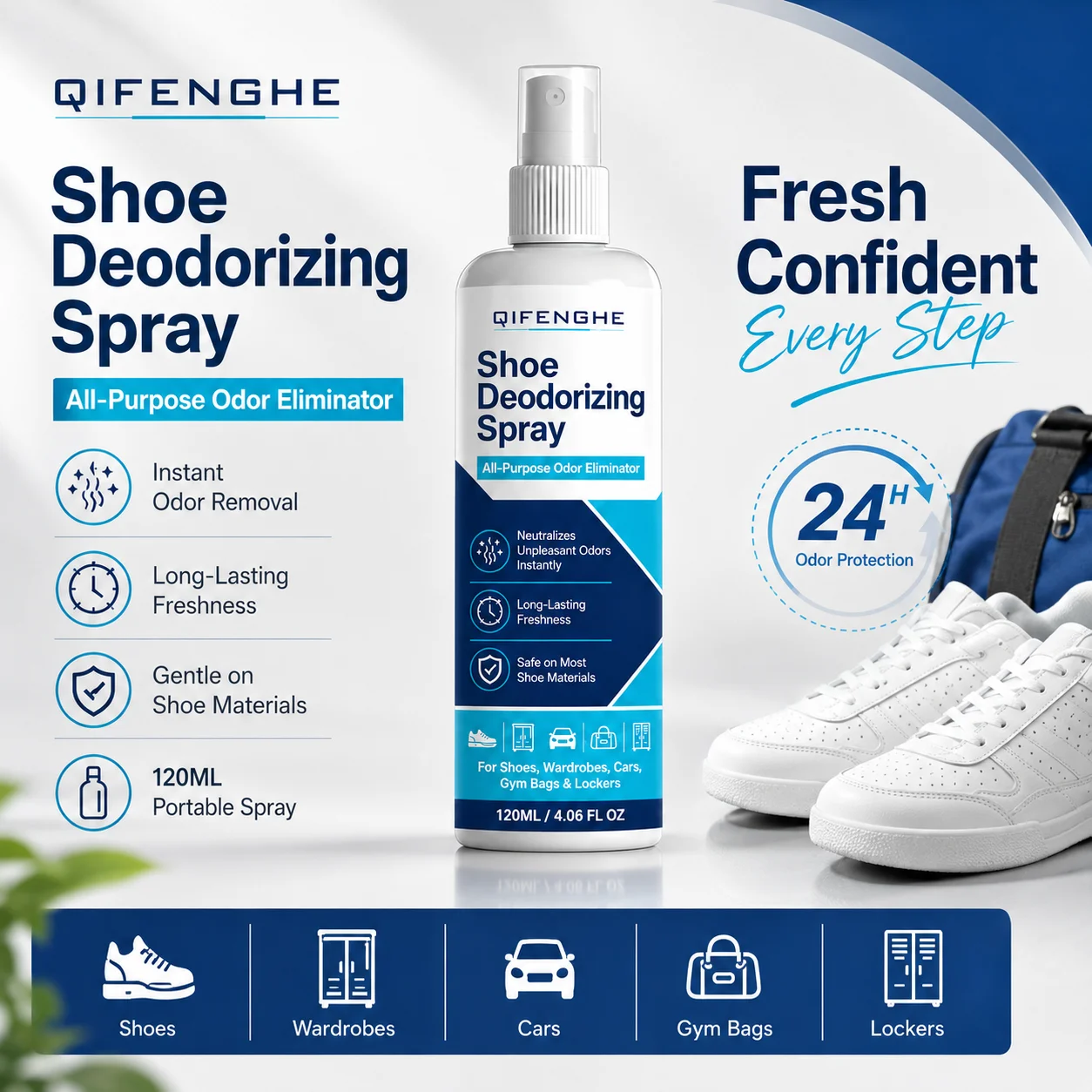 靴の消臭スプレー 120ml - トランク、スペアタイヤ収納 - Odor Eliminator Car のレビューと価格