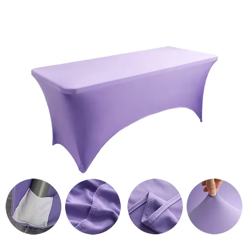 

Solid Color Hgh eEasticity Restaurant Tablecloth High-Grade Cocktail Party Exhibition Decoration Thickened Square Tablecloths