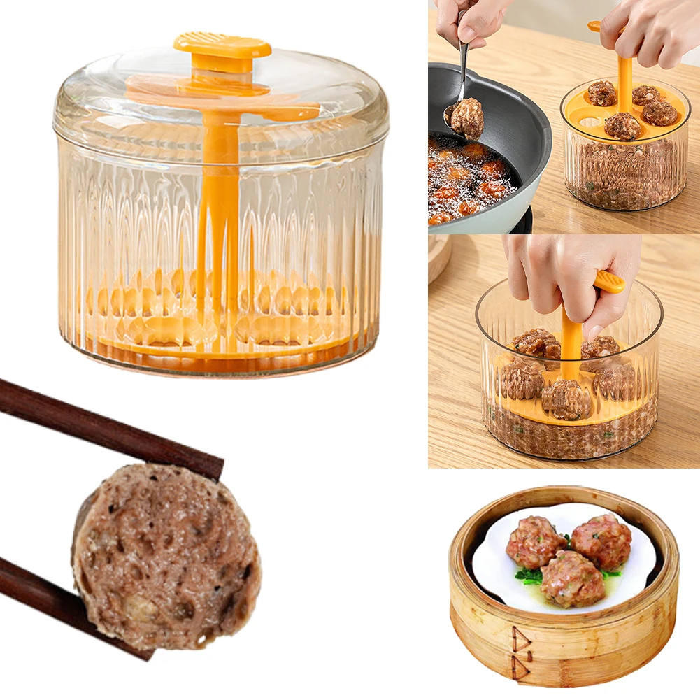 Manual Meatball Maker Round Fish Beaf Rice Ball Making Device Kitchen Extruded Meatball Making Tool Kitchen Gadgets