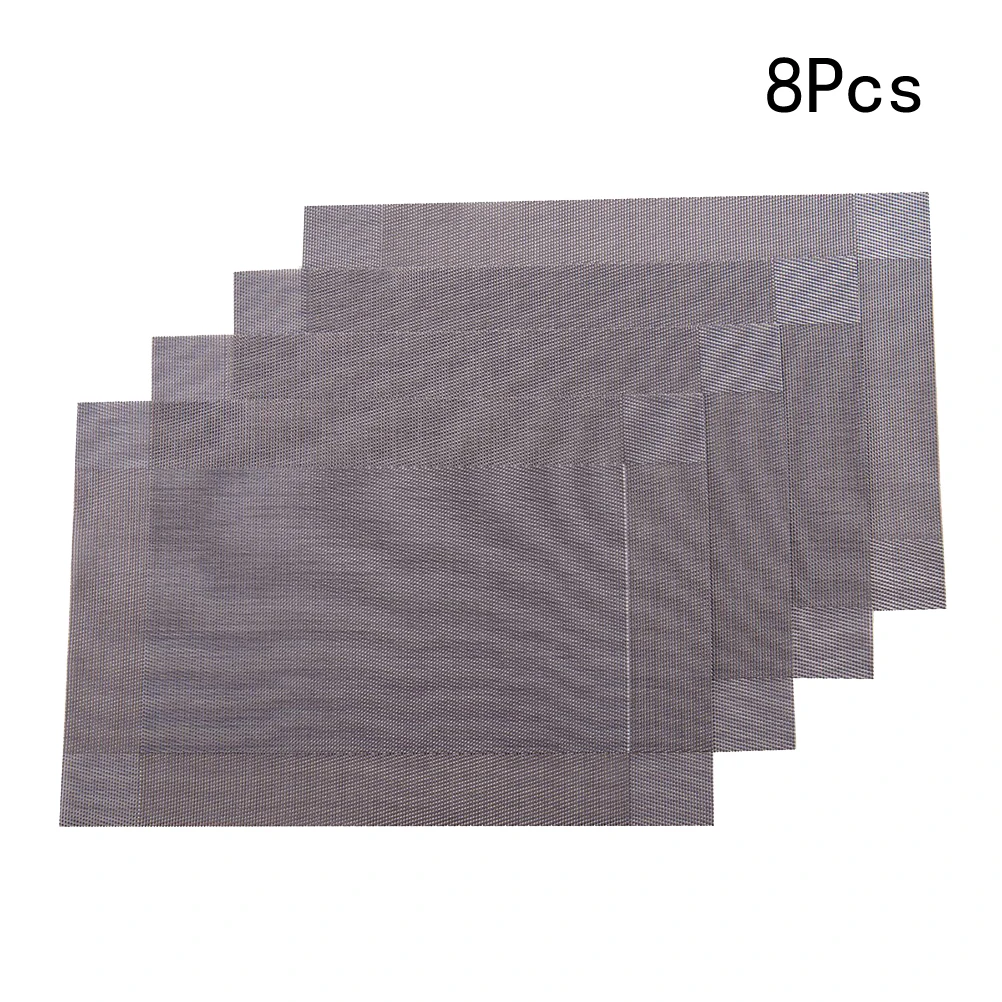 Manteles Individuales con marco de imagen Diagonal, tapete de mesa impermeable resistente al calor de PVC, decoración para comedor, hogar, Hotel, restaurante, 8 Uds.