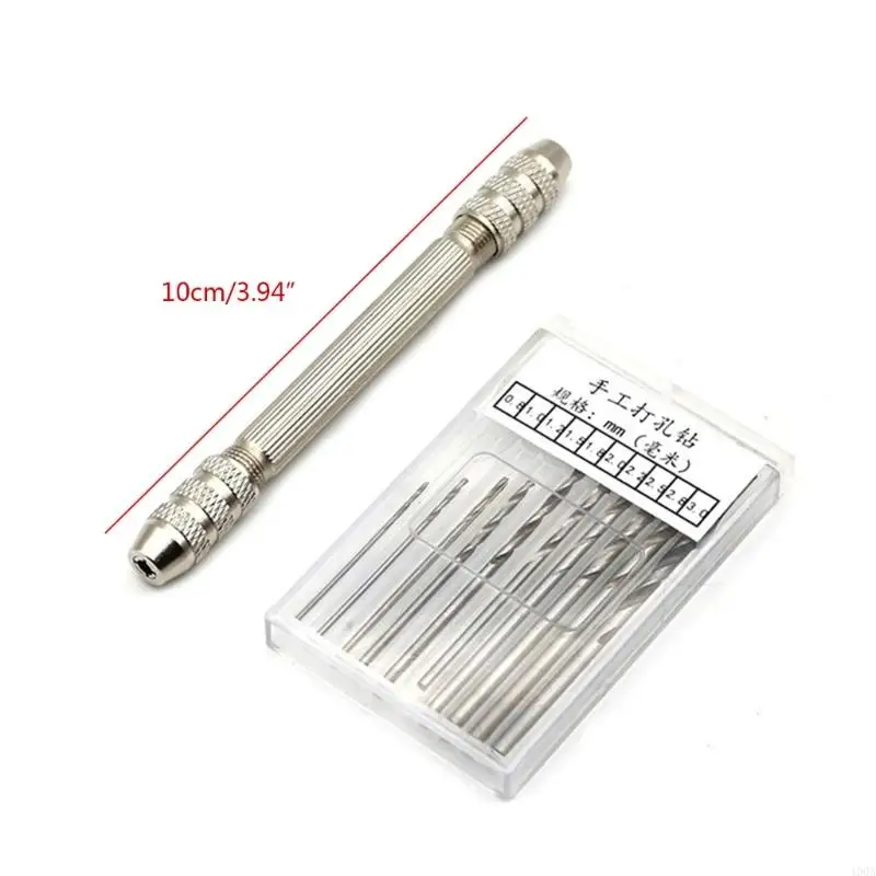 400A dubbele eindpen Bekijk Hand Chuck + Micro Twist Drill Bit Sieraden Horloge Reparatie Tool