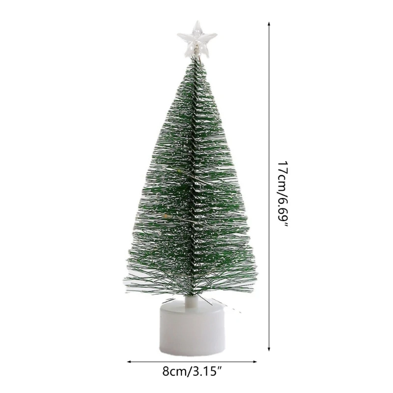 Mini-Weihnachtsbaum mit LED-Leuchten, Kiefernnadelbaum, Desktop-Weihnachtsdekoration