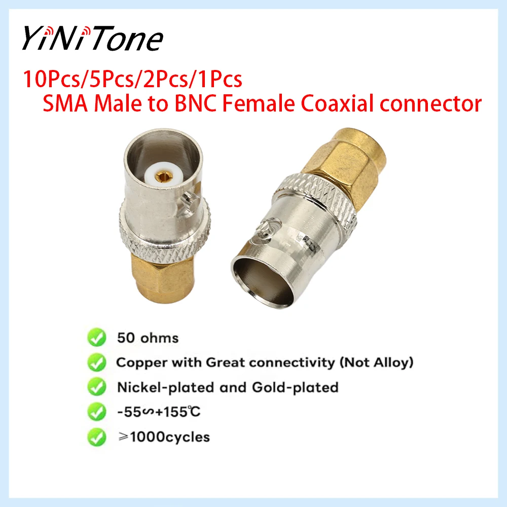 

Universal SMA Male to BNC Female RF Adapter - Silver Plated for GMRS/Scanner/Base Station Antennas