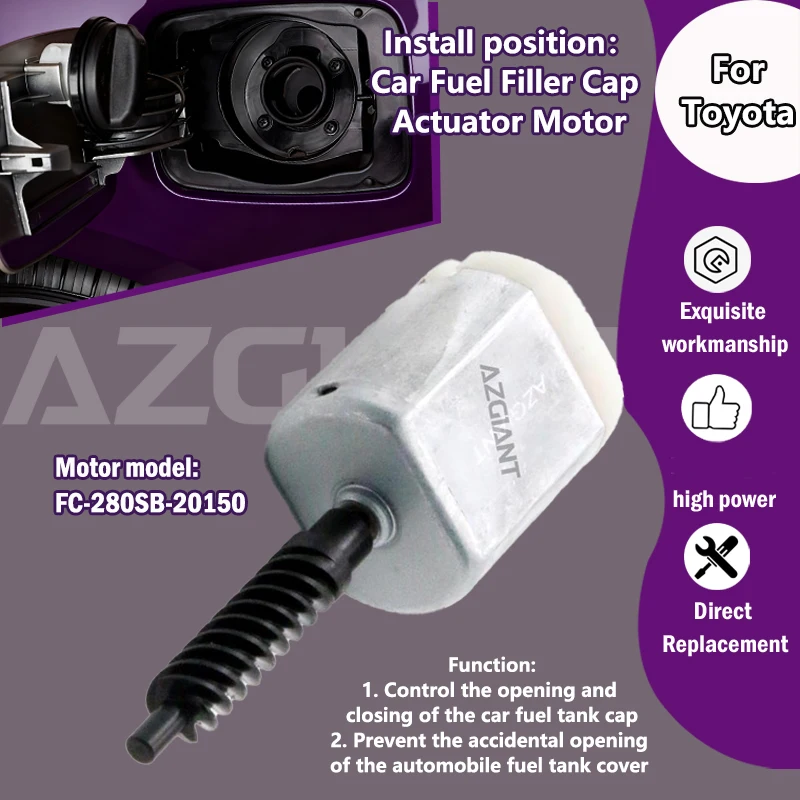 

AZGIANT FC-280SB-20150 Car Fuel Tank Door Opener Lock Release 12V Actuator For Toyota Crown MK15/Camry MK8/Prius 1.8L/Avalon