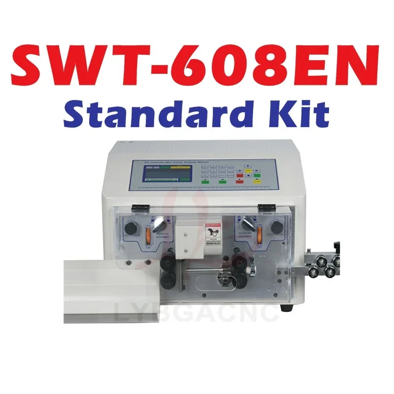 Upgraded SWT-608-EN/ES Automatic Wire Stripping Machine 4 Wheels Drive Touch Screen Cable Stripper 0.1~6mm² EN/ES Cutter Kits