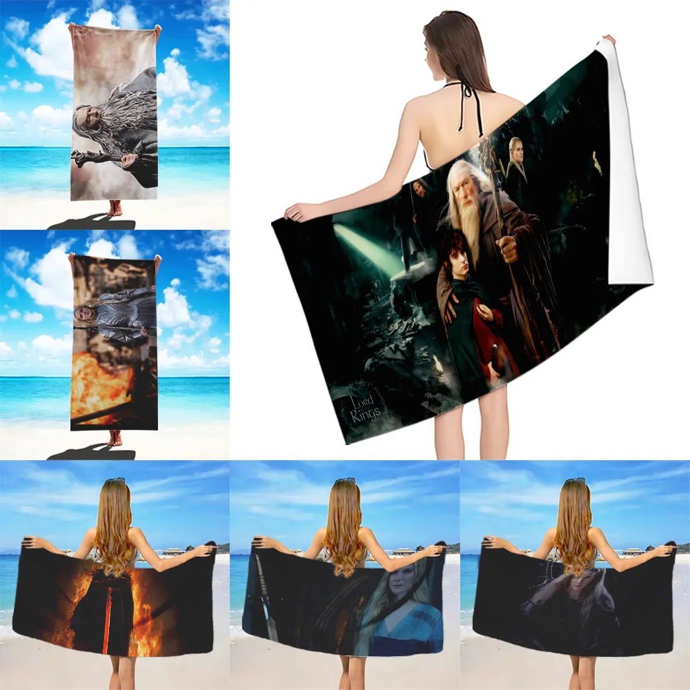 L-Lords of R-Rings Beach Towel Microfiber Sand Free Quick Dry Soft Sandproof Pool Towel Gift for Women Travel Gym Shower Camping