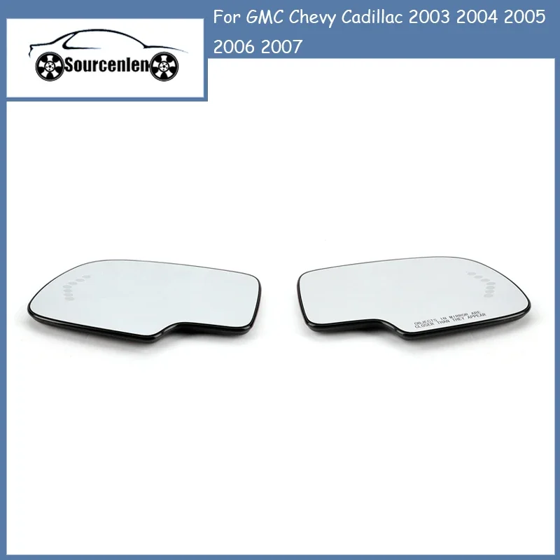 

Backing Plate Power Heated Mirror Glass Turn Signal 88944391 88944392 For GMC Chevy Cadillac 2003 2004 2005 2006 2007