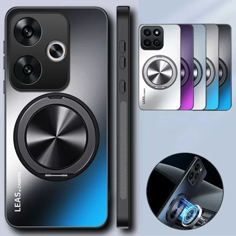 

Роскошный металлический магнитный чехол-держатель Magsafe Ring для Honor 400 Pro Lite 200 Pro Lite 5G, противоударный защитный чехол на заднюю подставку