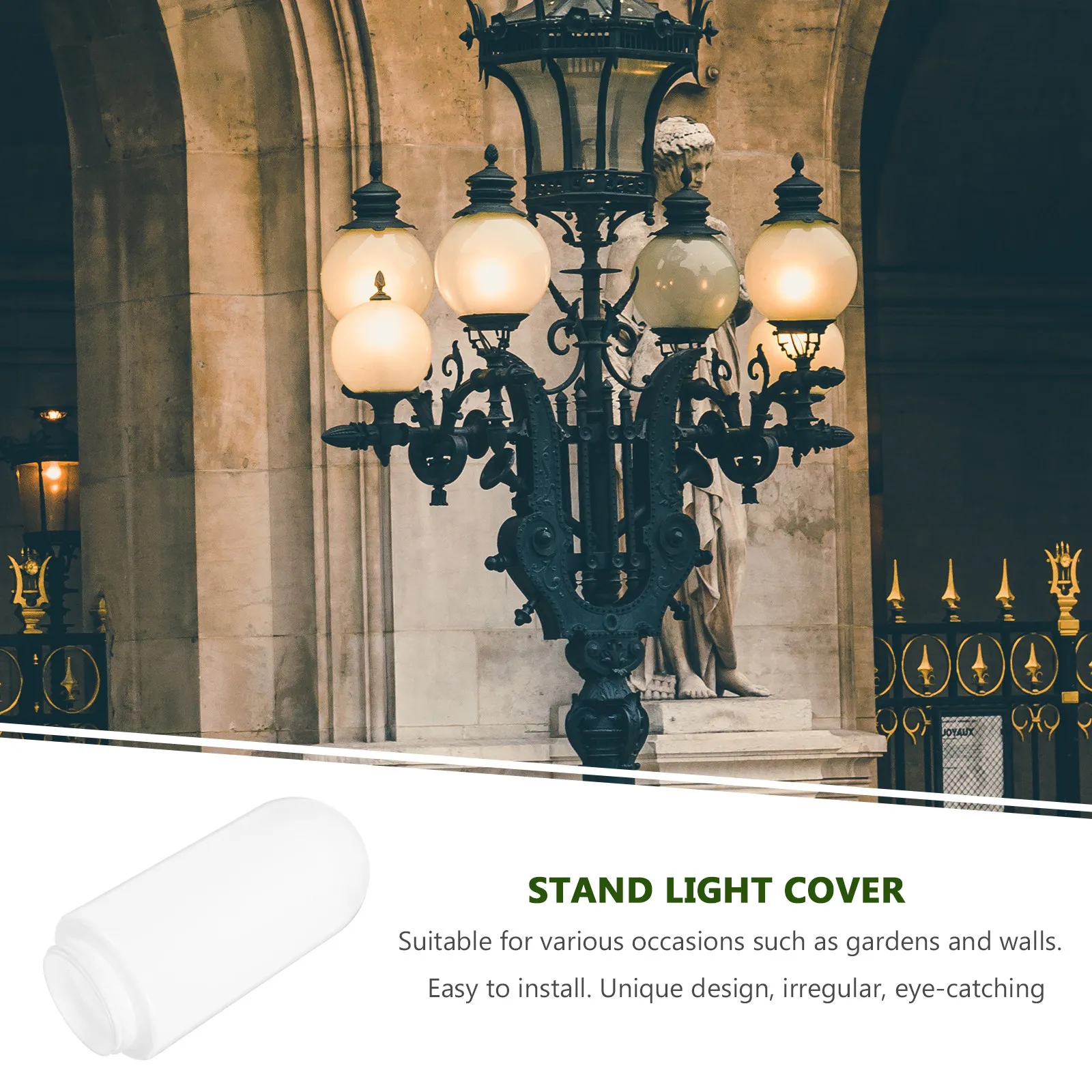 

Outdoor Acrylic Globe Lamp Shade Decorative Light Cover 6.5cm Screw Mouth Replacement Outdoor Lamp Shade Garden Light Cover