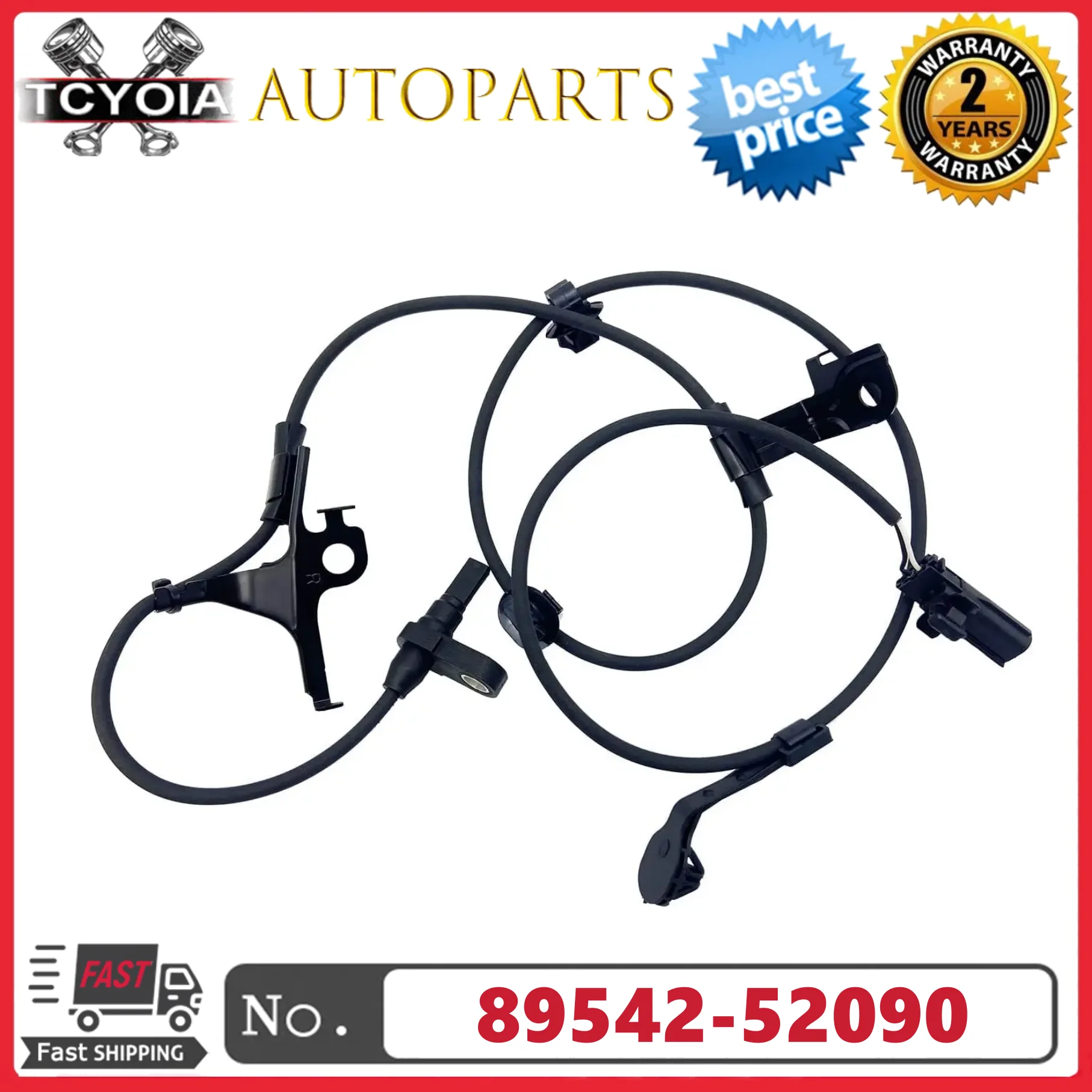 

Front Right Wheel Speed ABS Sensor 89542-52090 8954252090 For Toyota Yaris 2011-2018 L4 1.5L Sedan