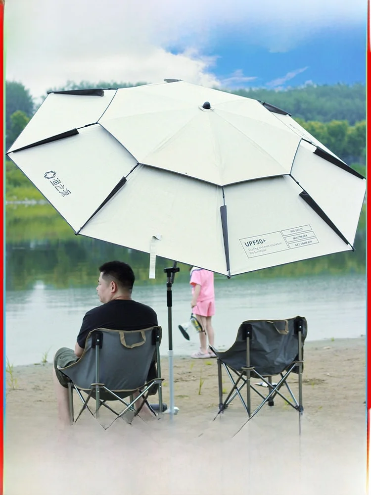 

Portable Outdoor Beach Umbrella Camping Sunshade Fishing Source New 2025 Model Aluminum Alloy Pole Oxford Cloth Fishing Umbrella