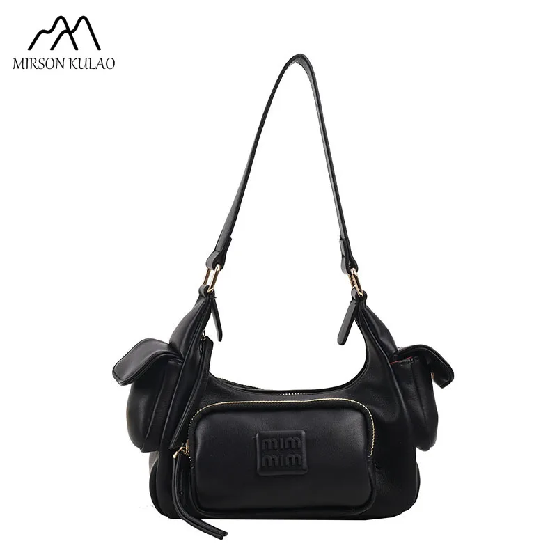 Borsa da moto multitasche in stile Designer per donna 2024 primavera nuova borsa ascellare monospalla elegante ed elegante funzionale