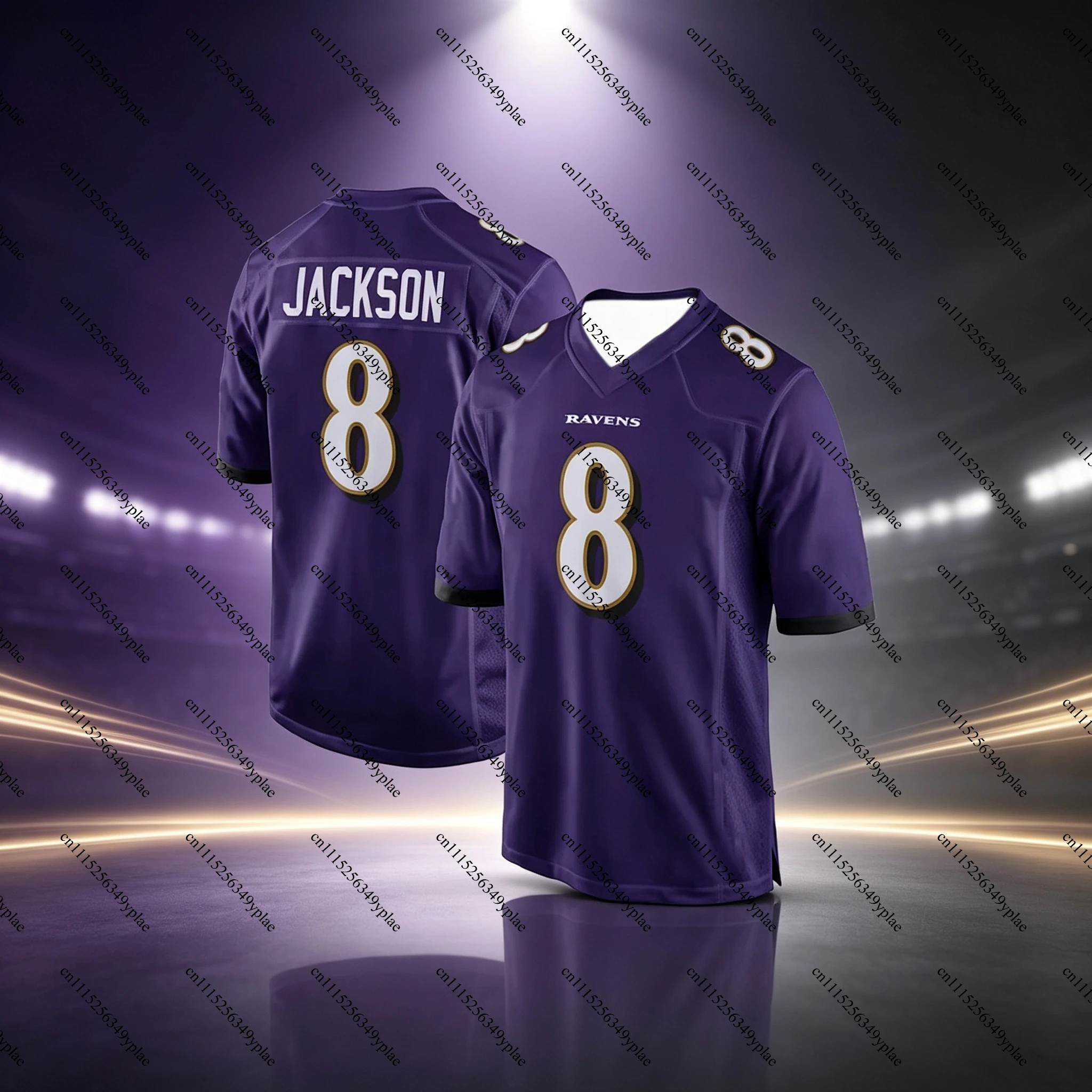 25-26 American Football Jersey Unisex, Quick Dry Breathable Training Sports T-shirt, Plus Size Athletic Top For Men Women