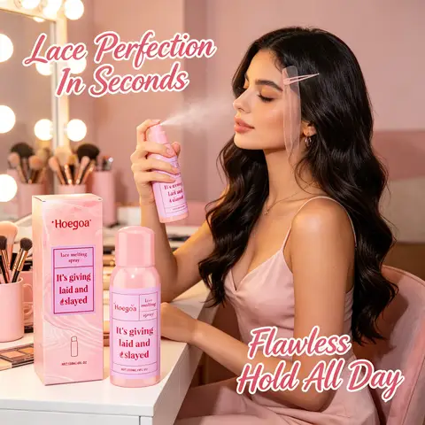 Lace Melting Spray Strong Hold Non Irritating Invisibility Waterproof Seamless Finish Glue Natural Hairline Wig Fixative Spray