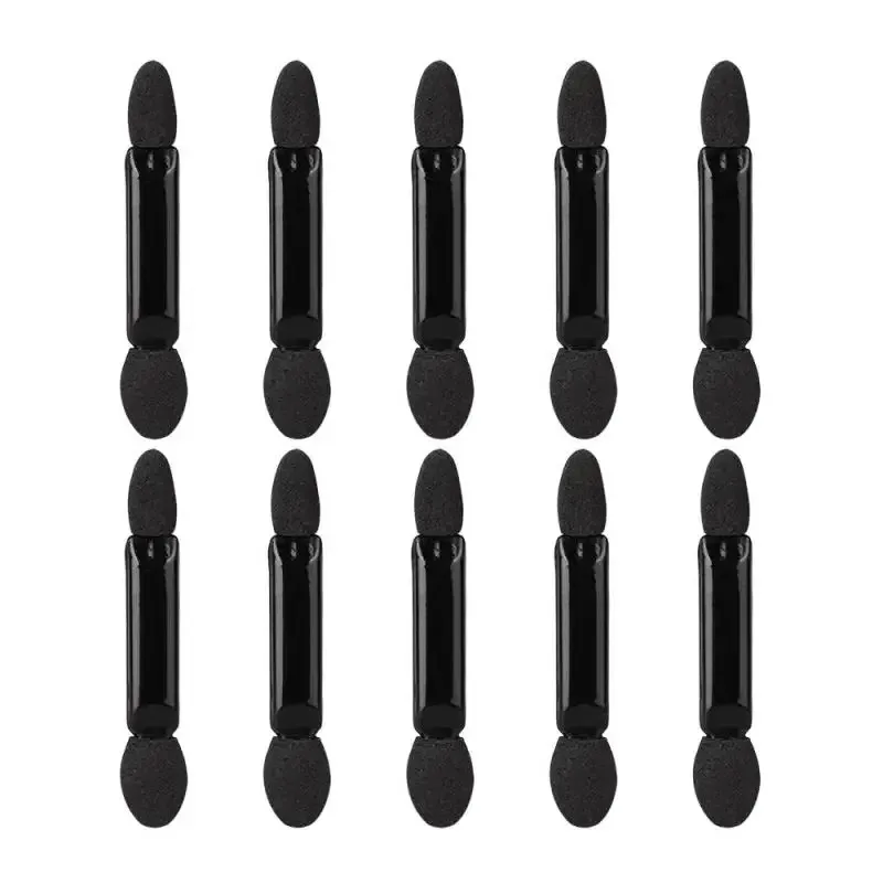 10pcs Portable Eyeshadow Brush Double-headed Black Eyeshadow Sponge Brush Eyeshadow Cosmetics Eye Shadow Make Up Supplies