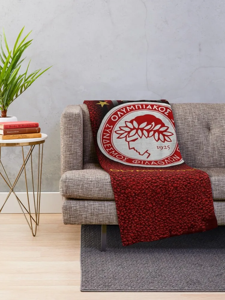 Olympiacos Throw Blanket Blankets Sofas Of Decoration Bed covers Luxury Designers Blankets