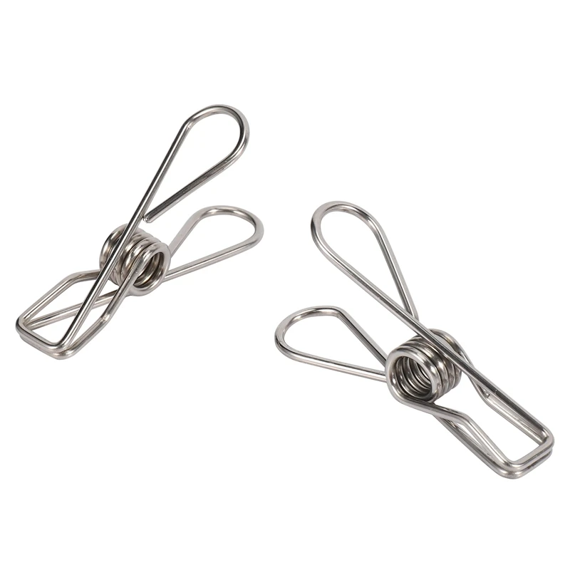 96 Pcs Stainless Steel Wire Clip, Multi-Function Clip, Utility Clip Pins Hanging Clip Office Fastener