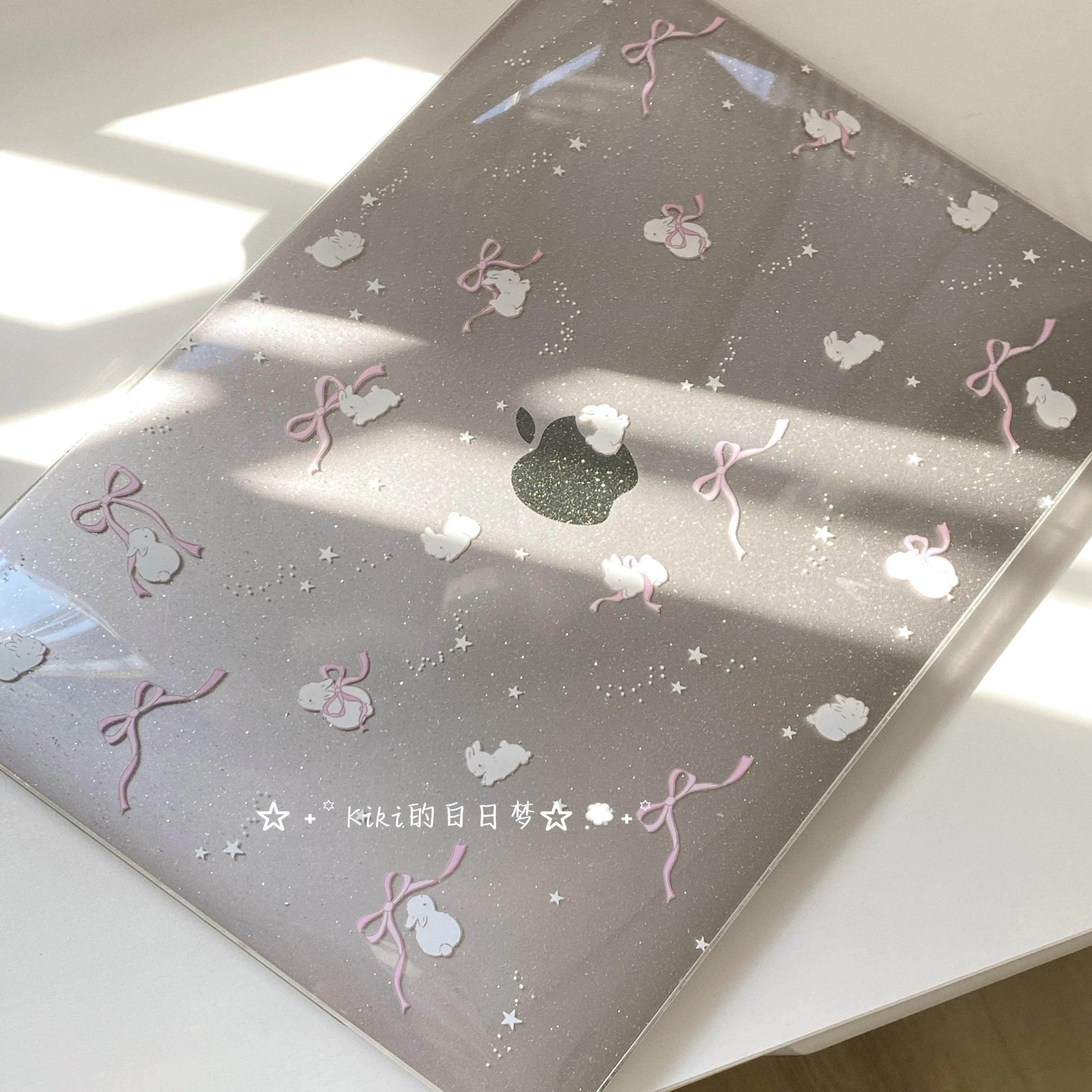 Apple Accessories Laptop - Cute Pink Bow Glitter Laptop Case