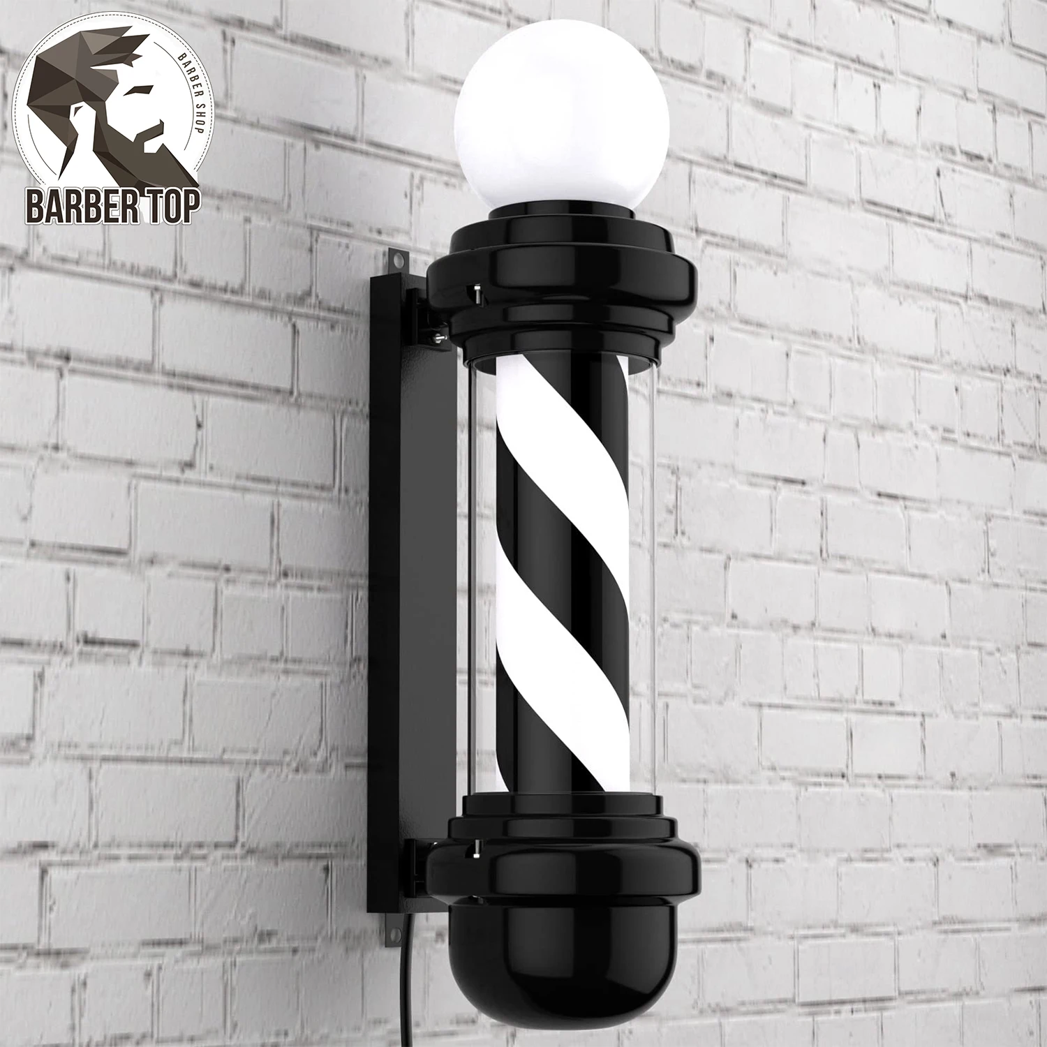 

Barber Pole Light Cylindrical Hair Salon Barber Shop Classic Open Signboard Sign Wall Mounted LED Rotating Light High Quality