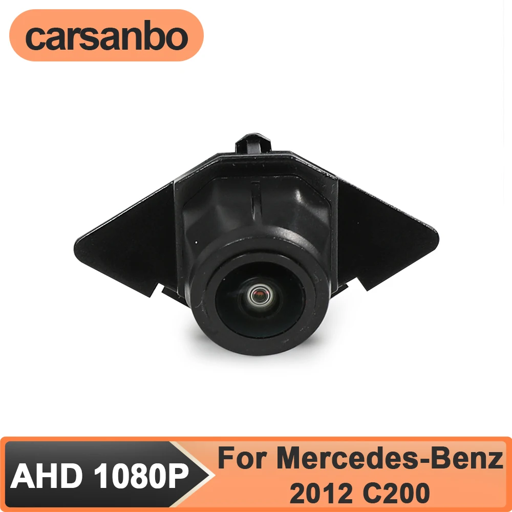 

Carsanbo AHD 1080P Night Vision Fisheye 150° Lens Waterproof Parking Monitor Car Front View Camera for Mercedes-Benz 2012 C200