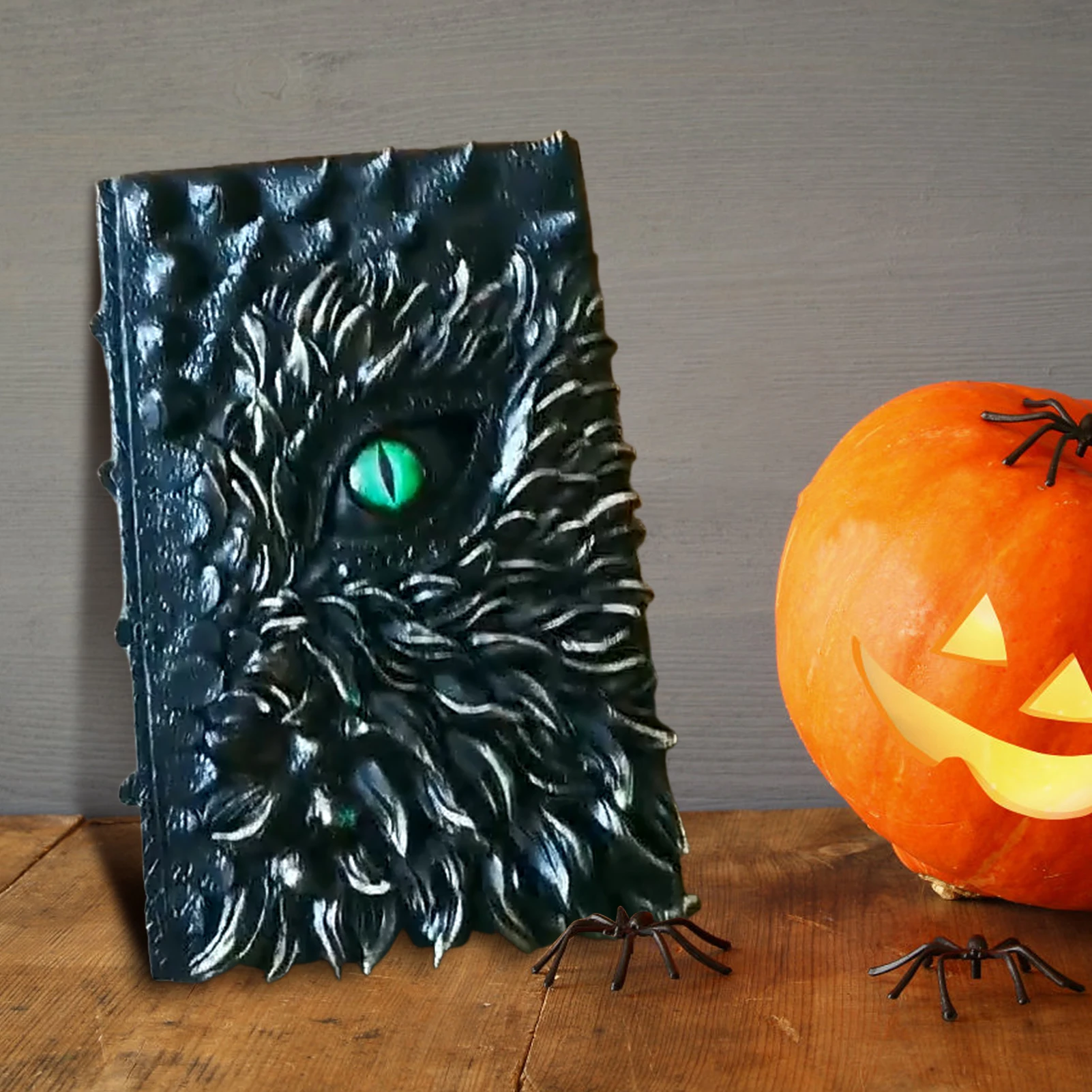 2022 Halloween 3D One-Eyed Dragon Devil\'s Eye Prop Book Hardcover Resin Cover Diary Book Craft Decoration Easter Gift