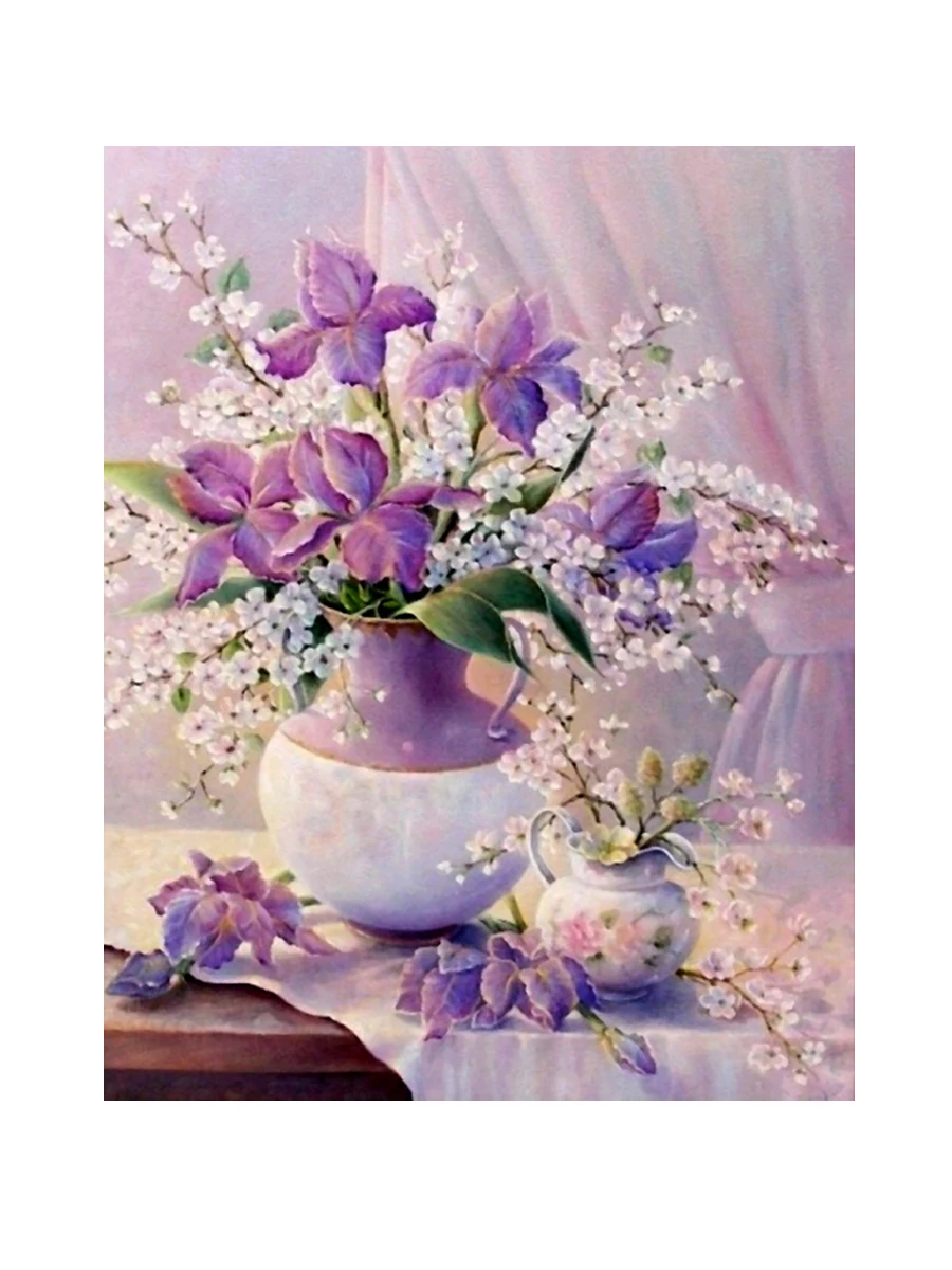 Fiore di giglio viola punto croce kit di ricamo fai da te casa pittura decorativa alla moda 11ct 9CT ricamo stampato artigianato