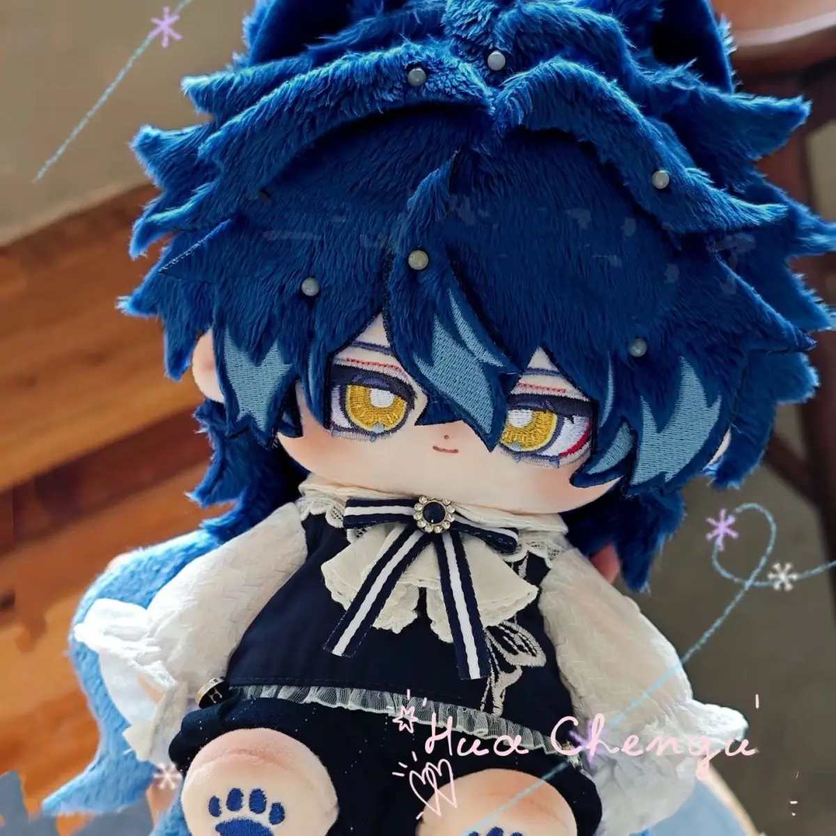 

Genshin Impact Kyryll Chudomirovich Flins 20cm Plushie Cartoon Dress Up Flins Plush Doll Toy Collectible Figure Gifts