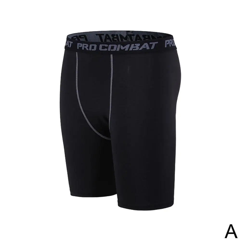 Men Sports Leggings Fitness Elastic Compression Tights Drying Quick Size Fitness Plus Pants Running Training Stretch Shorts — 1