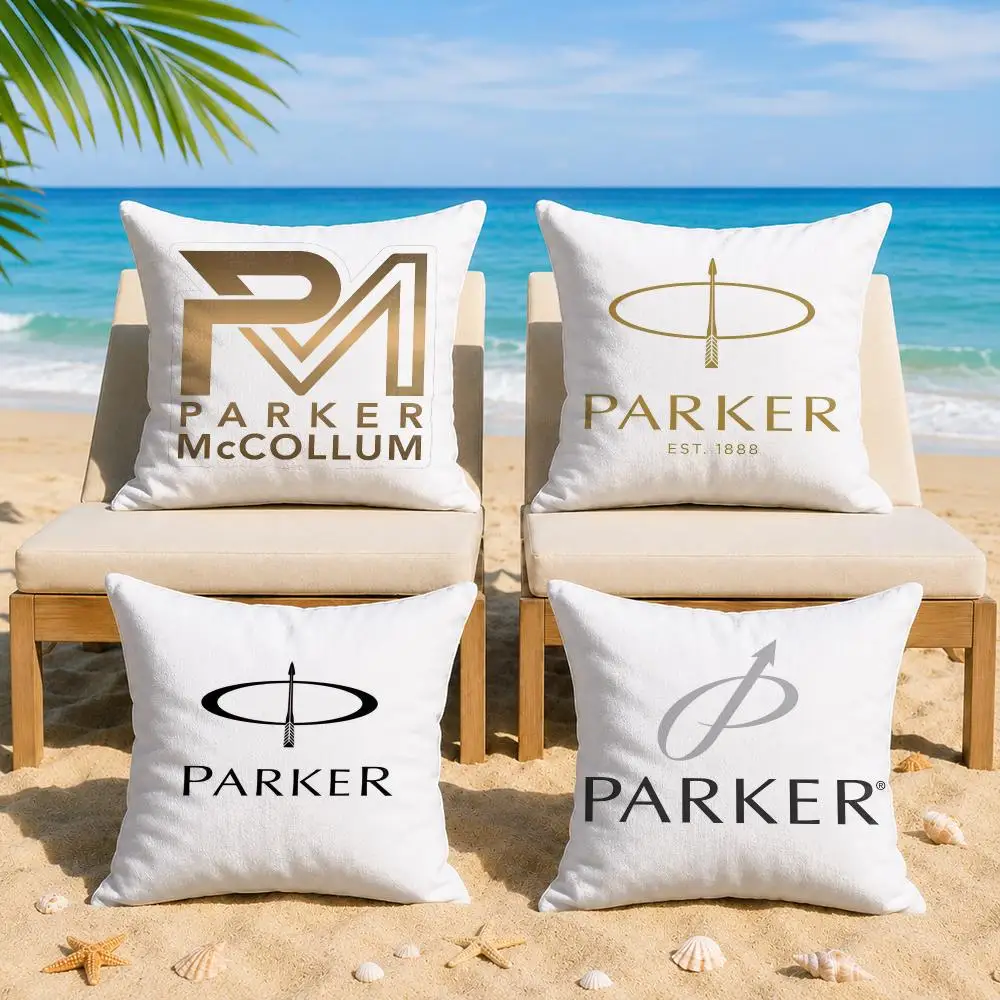 Pen Brand P-Parker Cushion Cover Soft Short Plush Double-Sided Printing Home Decor Machine Washable Pillow Case Gift