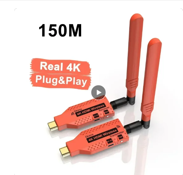 4K 150m Wireless . Extender Video Transmitter and Receiver 100m Wireless Display Adapter for . Laptop PC To TV .