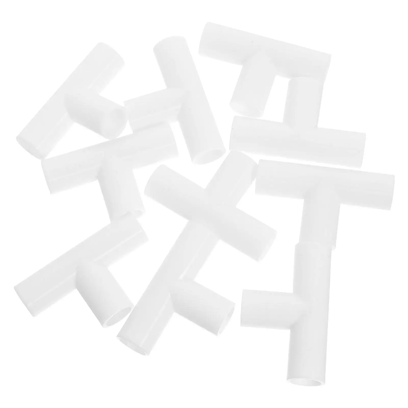 10Pcs 12Mm Plastic T Pipe Connectors Three Way Tee Fittings for Play Yard Fence Fittings Playpen