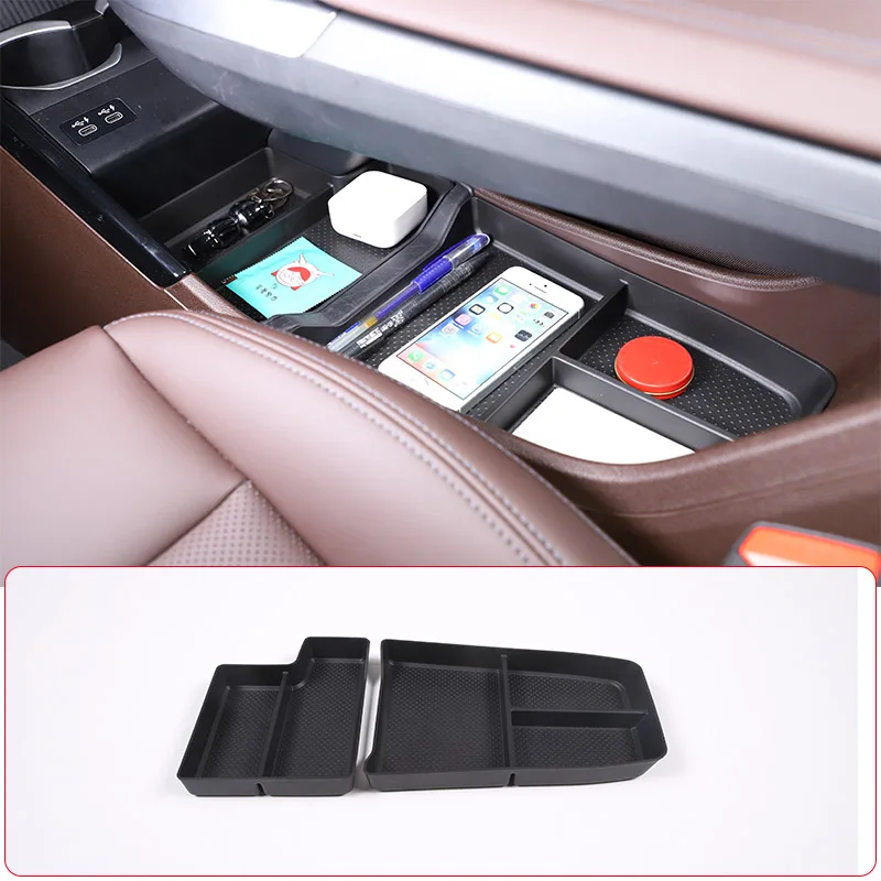Für bmw x1 ix1 u10 u11 2011-2015 tpe schwarz auto zentrale steuerung untere aufbewahrung sbox handy ablage auto innenraum zubehör
