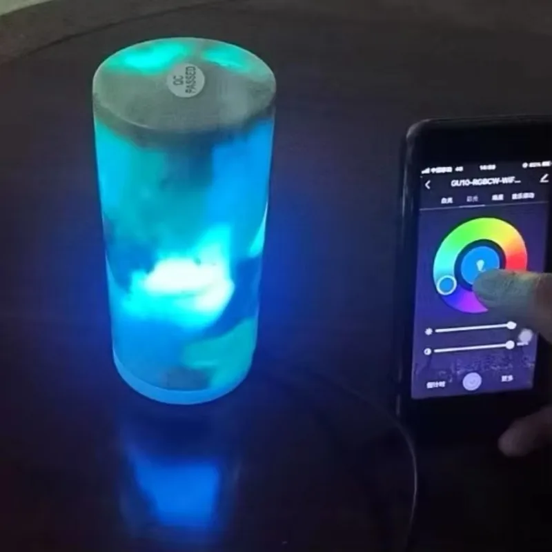 Custom RGB smart LED desk lamp, natural jade, platinum jade desk lamp, custom Tuya WiFi desk lamp, colorful decorative lamp