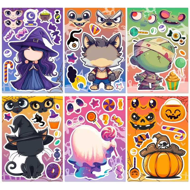 Cartoon Personalized Halloween Dress Up Creative Graffiti Decorative Stickers