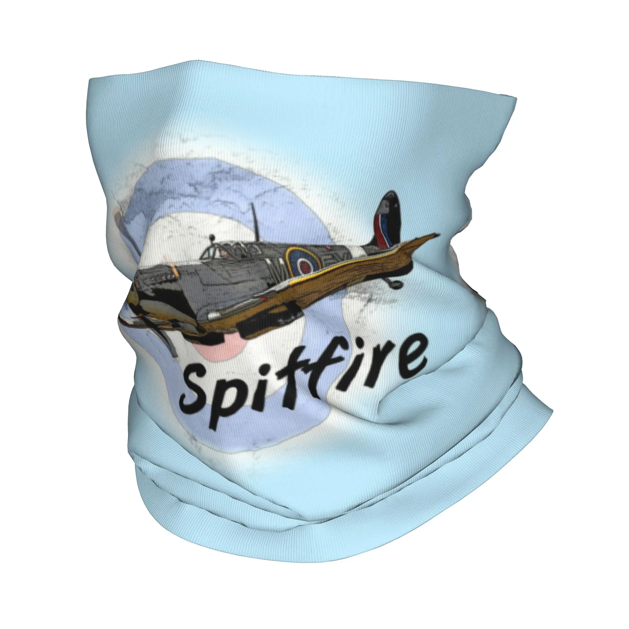 

Custom Spitfire Bandana Neck Gaiter Windproof Face Scarf Cover Men Women Supermarine Airplane Fighter Pilot Headwear Tube