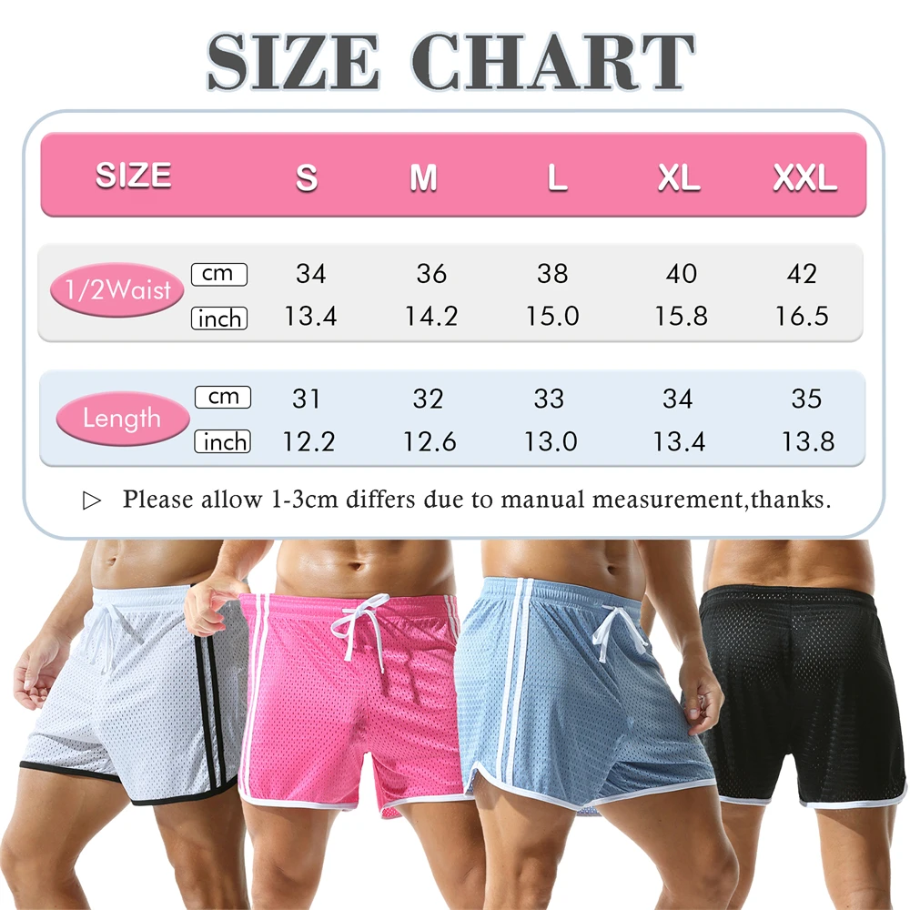 Summer Men's Workout Training Running Shorts Male Fashion Loose Lounge Short Pants Mesh Breathable Gym Fitness Casual Bottoms