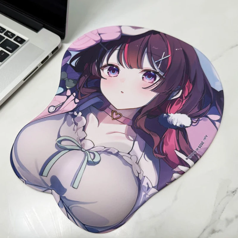 Diy Self Made Cartoon Hololive Azki Silicone Mouse Pad Virtual Idol 3D Mouse Pad Three-Dimensional Silicone Wristband Gift Toy