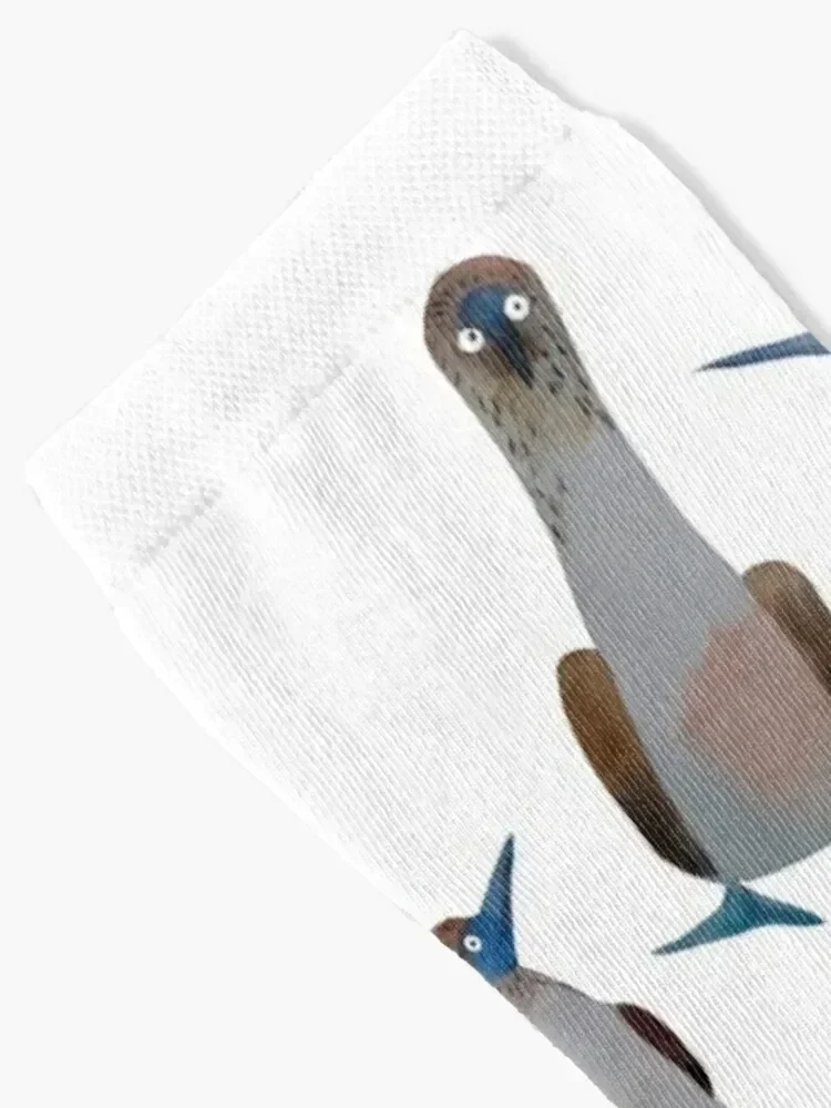 WatercolorBlue Footed Booby Family Socks winter thermal winter christmas gifts Thermal man winter Socks For Girls Men's