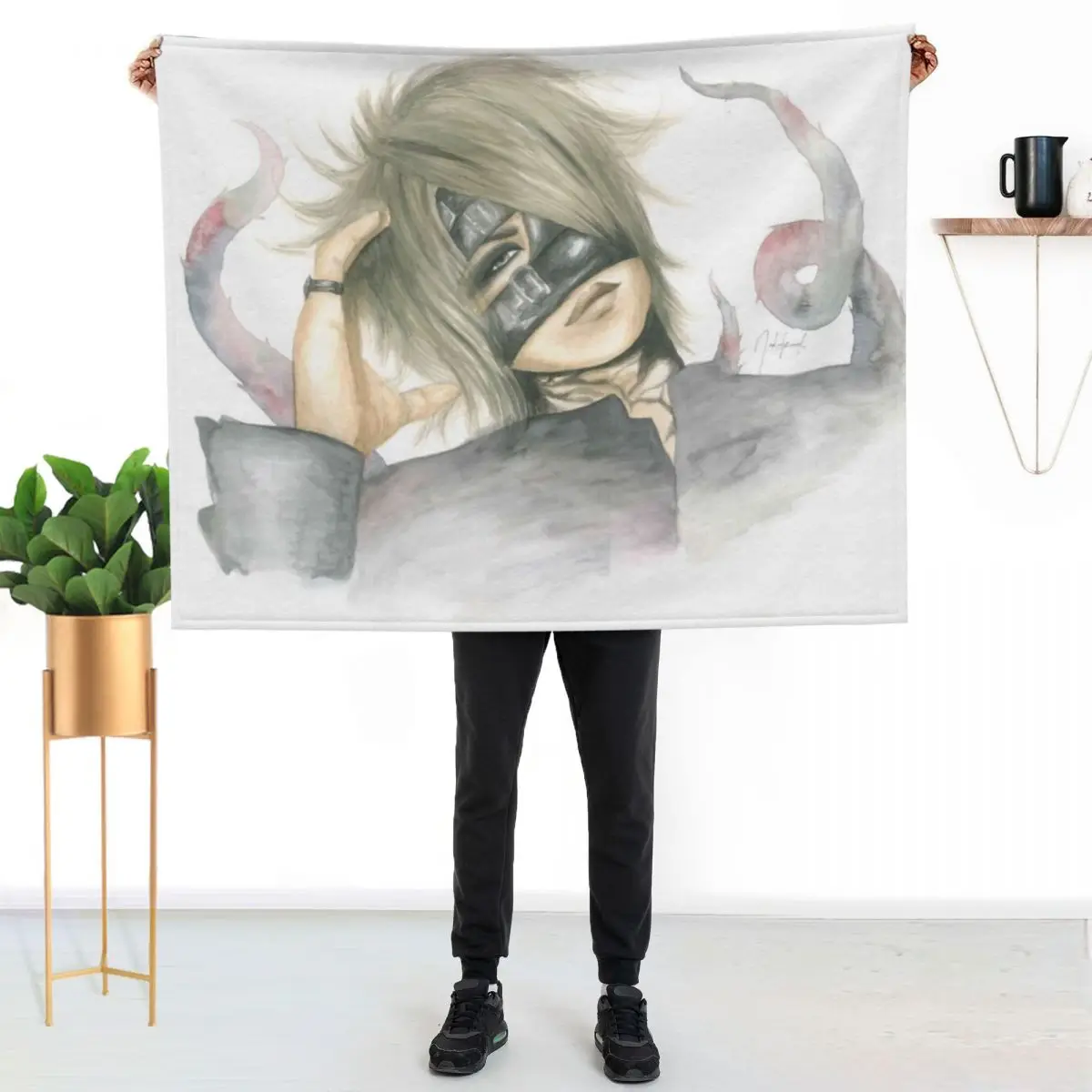 

Watercolor Reita Throw Blanket Cozy Throw Blanket Birthday Gift for Him Her