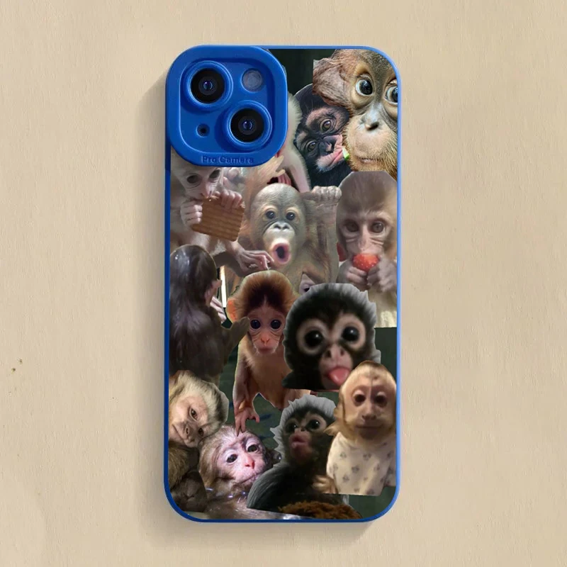 Funny Monkey Phone Case For Samsung Galaxy A16 A06 A26 A54 A32 A33 A34 A56 S25 S24 S23 S22 S21 Ultra Plus FE Silicone Soft Cover view 3