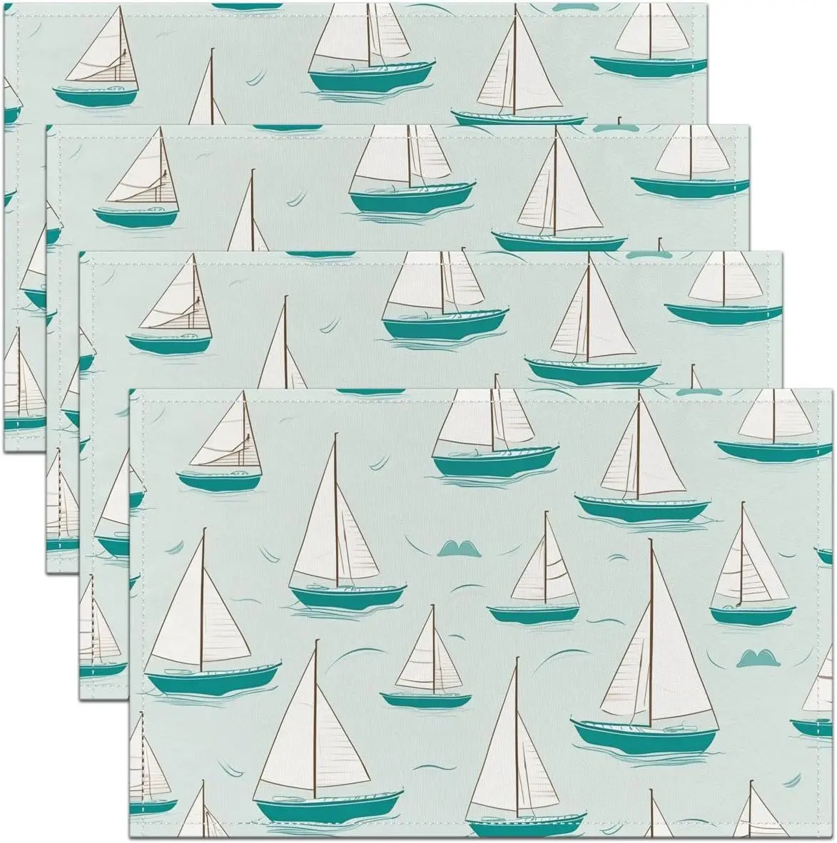 سجادات مكان العلم الأمريكي مقاس 12 × 18 بوصة مجموعة من 4 مفارش مطبوعة بنجوم هندسية رومانسية نمط الحب مفارش طاولة للبالغين في سن المراهقة