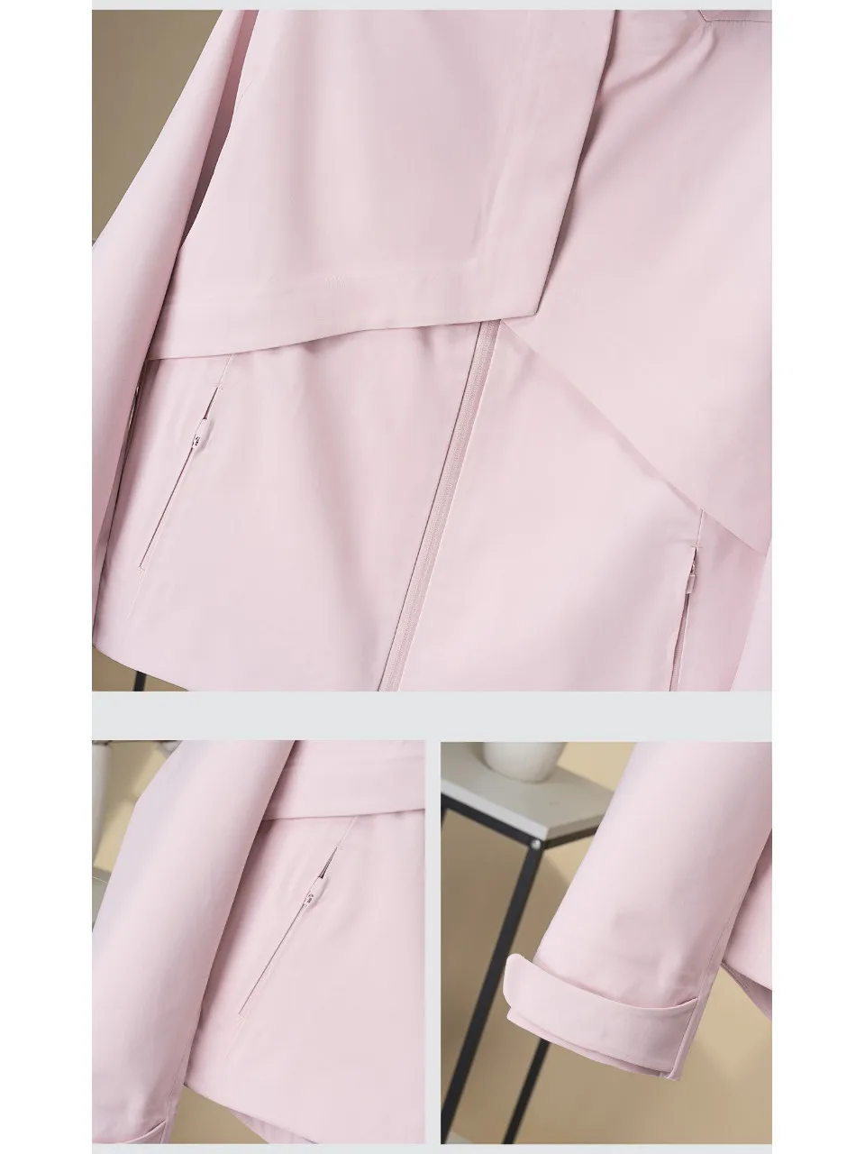 Outdoor Donna Casual Con Cappuccio Morbido ell Jaet Antivento Resistente all'acqua Pendolarismo Sle Lungo Sve Chiusura con cerniera Colore