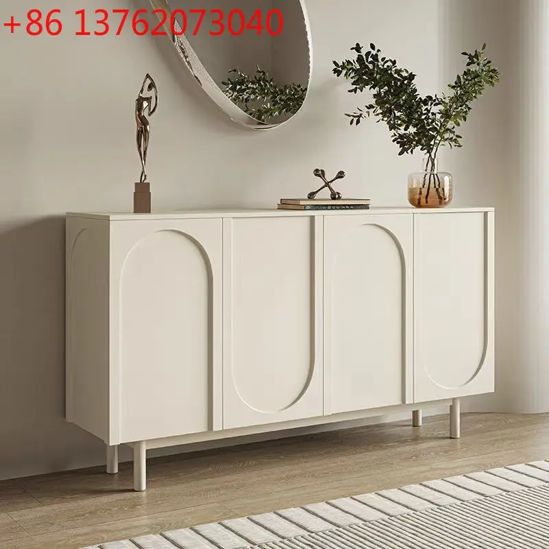 

French Cream Living Room Cabinet Slate Countertop Colorful Dinning Side Cabinet Convenience High Home Furniture