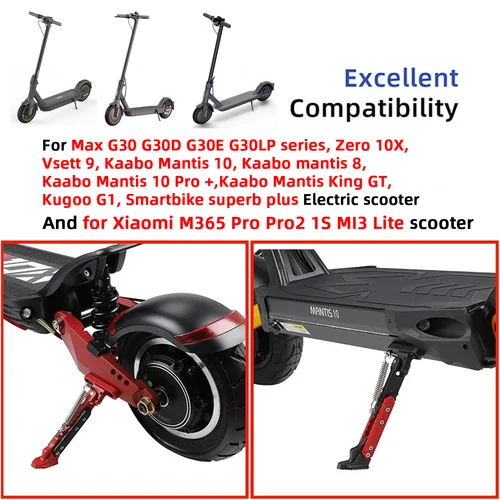 Imagen 2 del producto Ulip Scooter actualización V2.0 soporte de pie soporte de estacionamiento lateral expandible para patinete eléctrico Xiaomi/Max G30/Zero/Kaabo/Vsett 9
