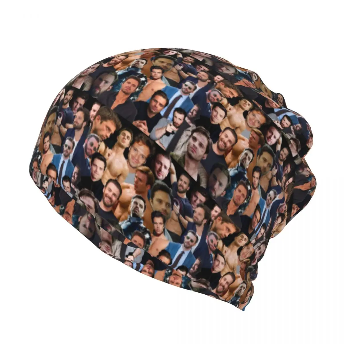Sebastian Stan And Chris Evans Collage Bandana Neck Cover Magic Scarf Multifunction Cycling Scarf Beanies Hat Unisex All Season