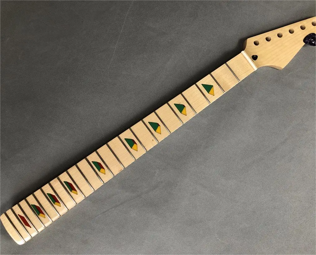 Electric Guitar Neck Maple 22 frets 25.5inch maple Fingerboard pyramid inlay Gloss