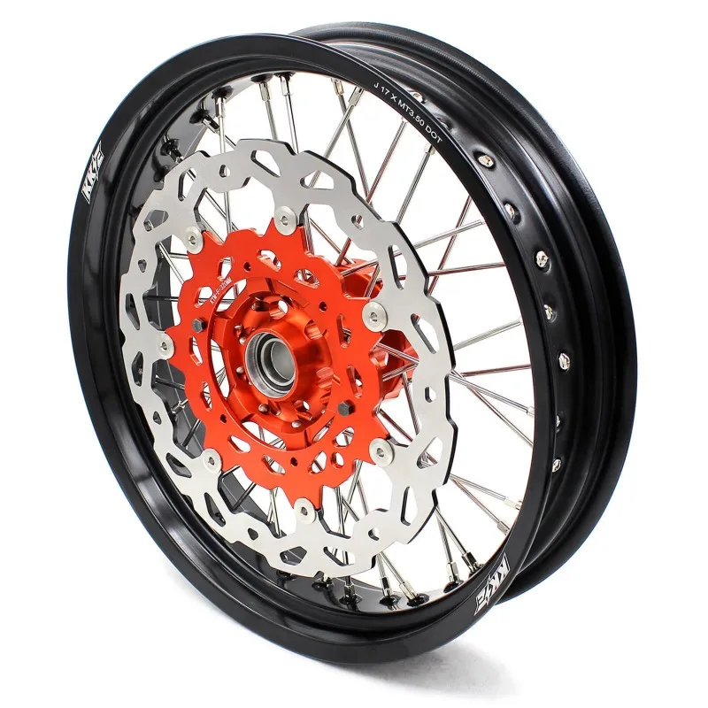 

【2025】 3.5/4.25 Supermoto Wheels Fit For KTM EXC EXCF SX SXF XCW XCF 125-530 2003-2024 With Disc And Orange Blue Red Sprocket