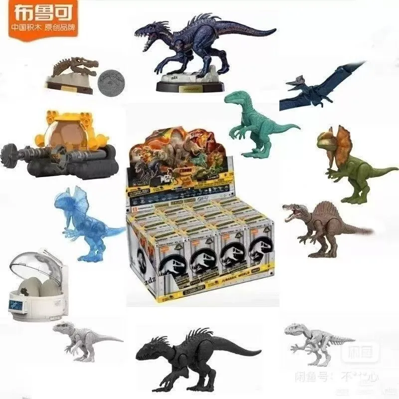 

In stock New Blokees Jurassic World Nature Set GV03 Surprise Version Velociraptor Ridgeback Movable Assembled Dolls