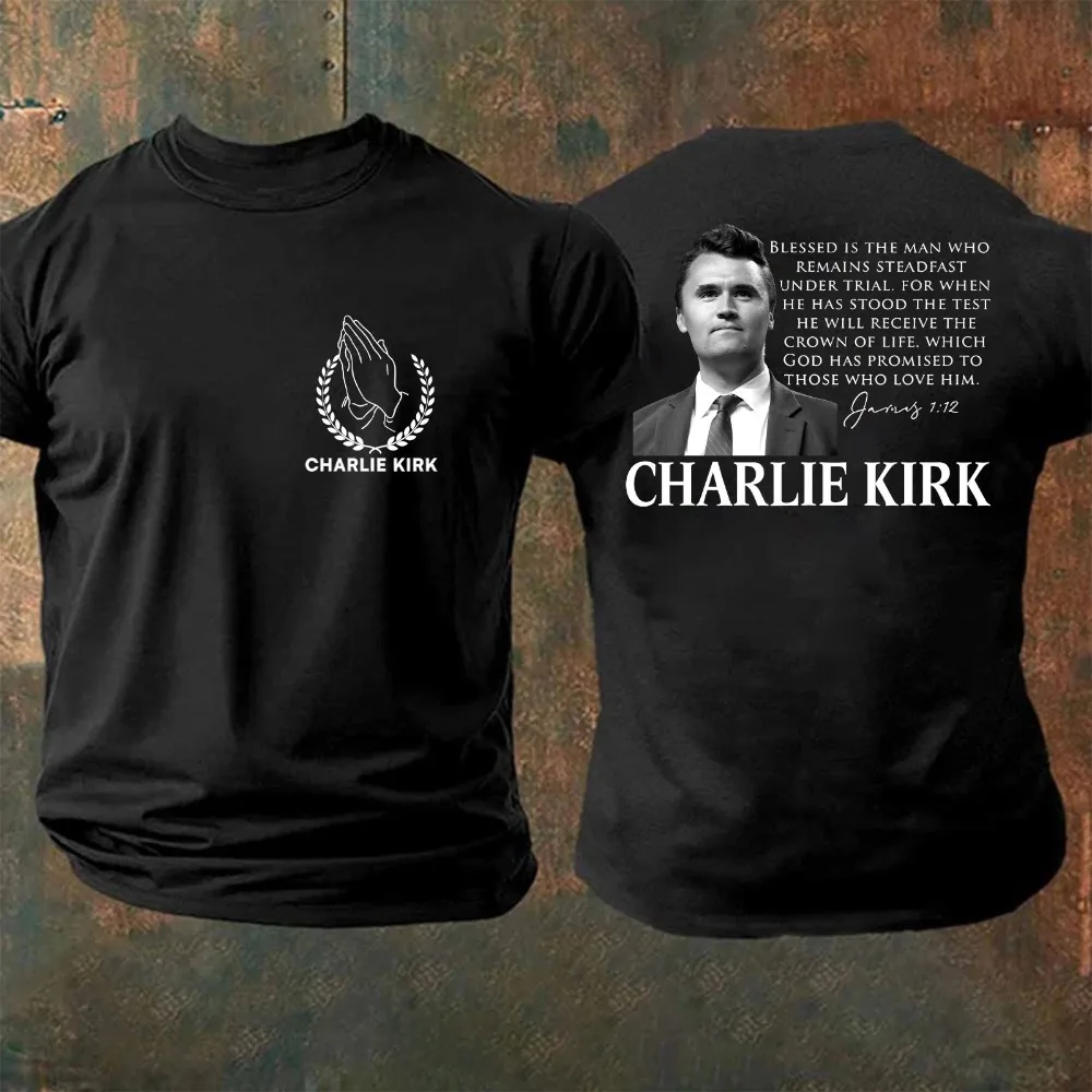 Charlie Kirk Shirt A True Patriot USA Men Women Short-sleeved Shirt Make America Great Turning Point Patriot Tshirt Men Clothing
