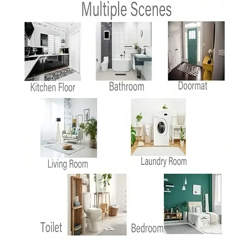 ممسحة فيكاما لعيد الميلاد المجيد مع فروع الصنوبر والكرات - قابلة للغسل في الغسالة، مادة الفانيلا، تصميم احتفالي باللونين الأحمر والأخضر